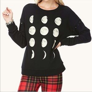 Moon Phase Sweatshirt with Studs